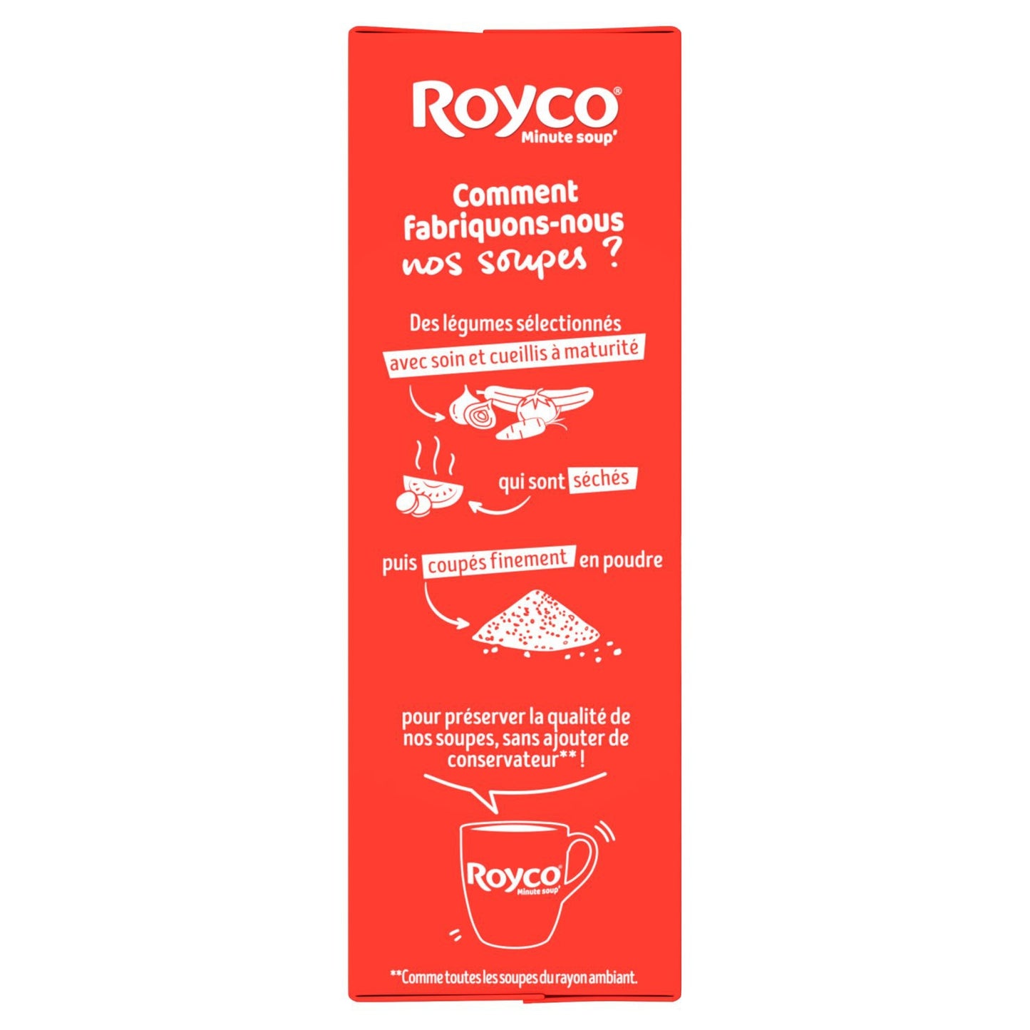 Soupe Déshydratée Poulet Croûtons et Thym Sans Conservateur ROYCO 