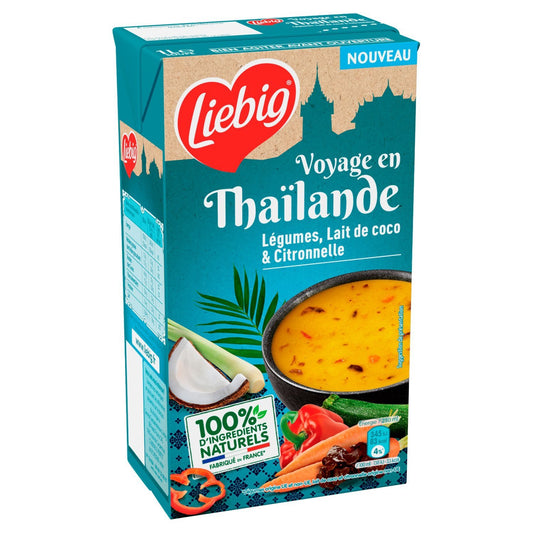 Soupe Velouté Voyage en Thaïlande Légumes Lait de Coco Citronnelle LIEBIG la boite de 1L