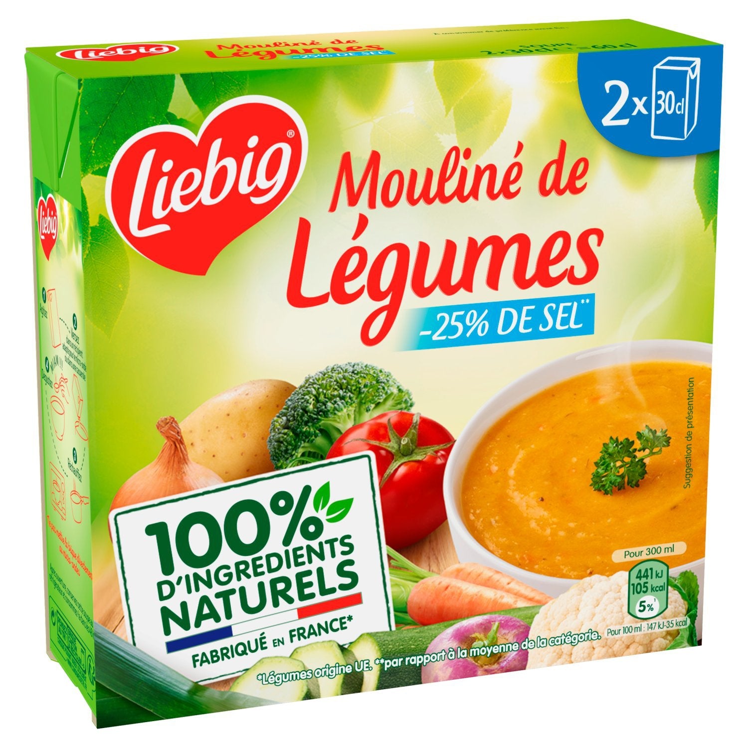Soupe Mouliné Légumes -25% Sel LIEBIG 