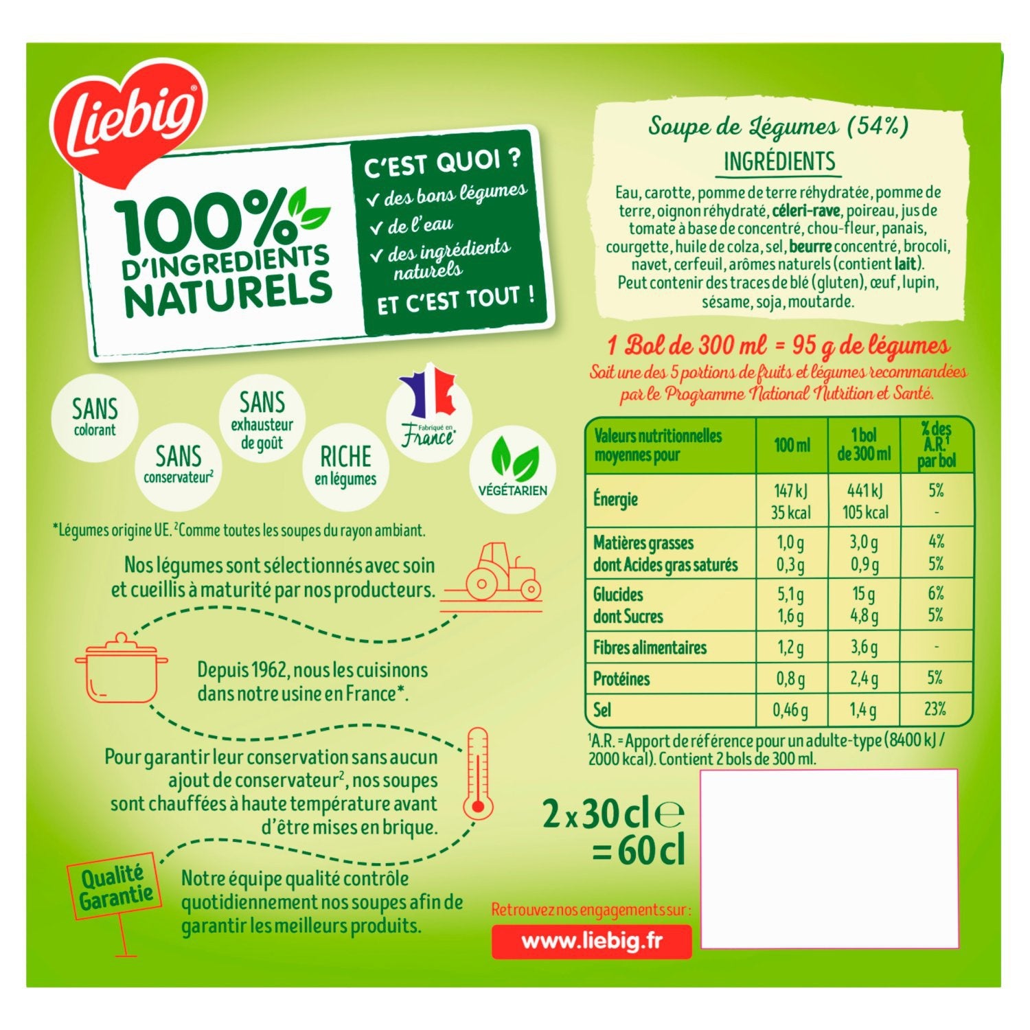 Soupe Mouliné Légumes -25% Sel LIEBIG 