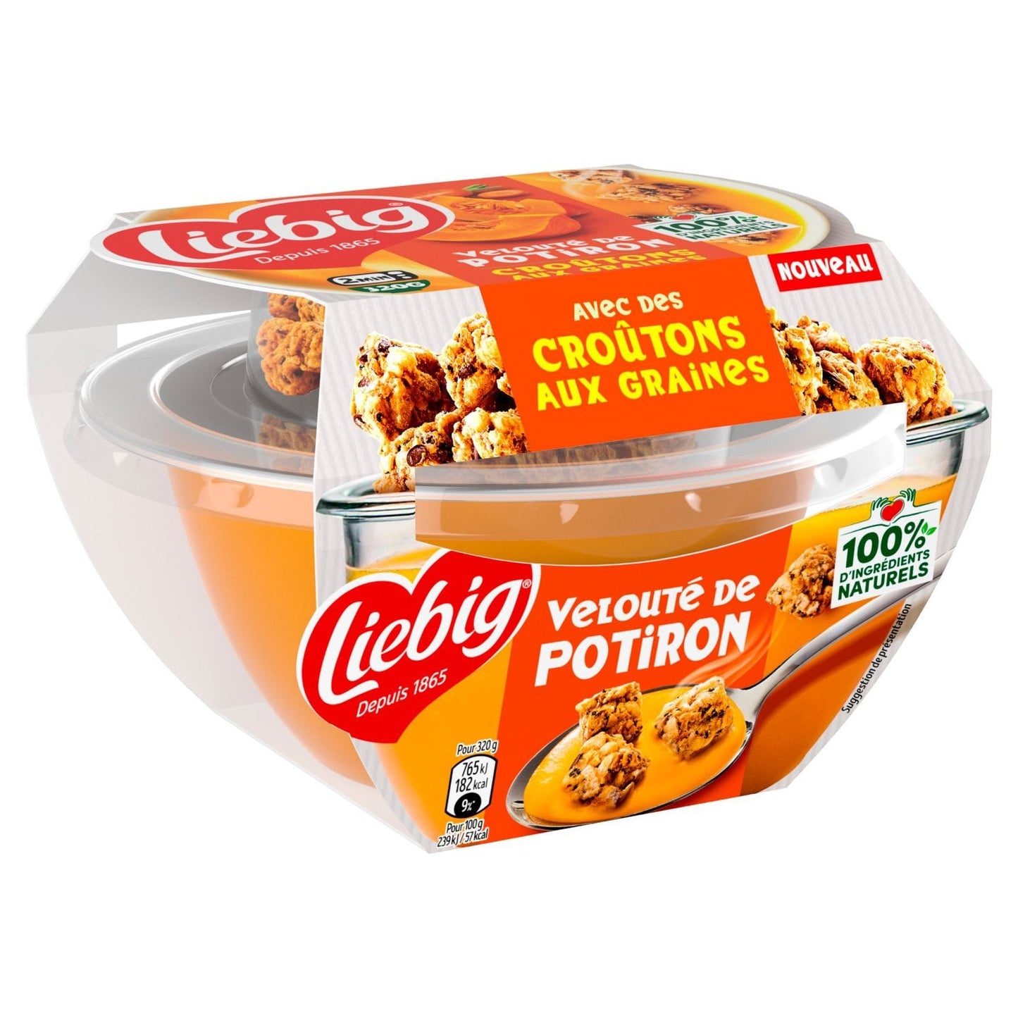 Soupe Velouté de Potiron avec Croûtons aux Graines LIEBIG 