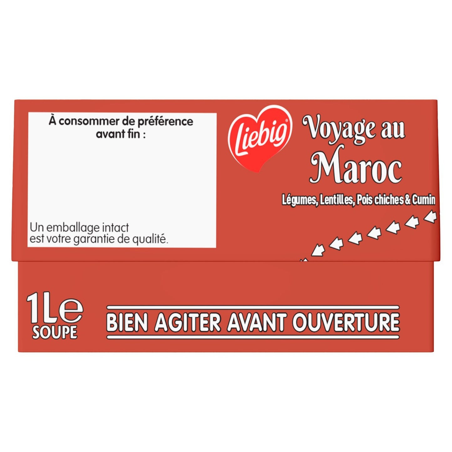 Soupe Voyage au Maroc Légumes Lentilles Pois Chiches et Cumin LIEBIG 