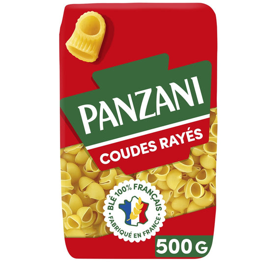 Pâtes Coudes Rayés PANZANI le paquet de 500g