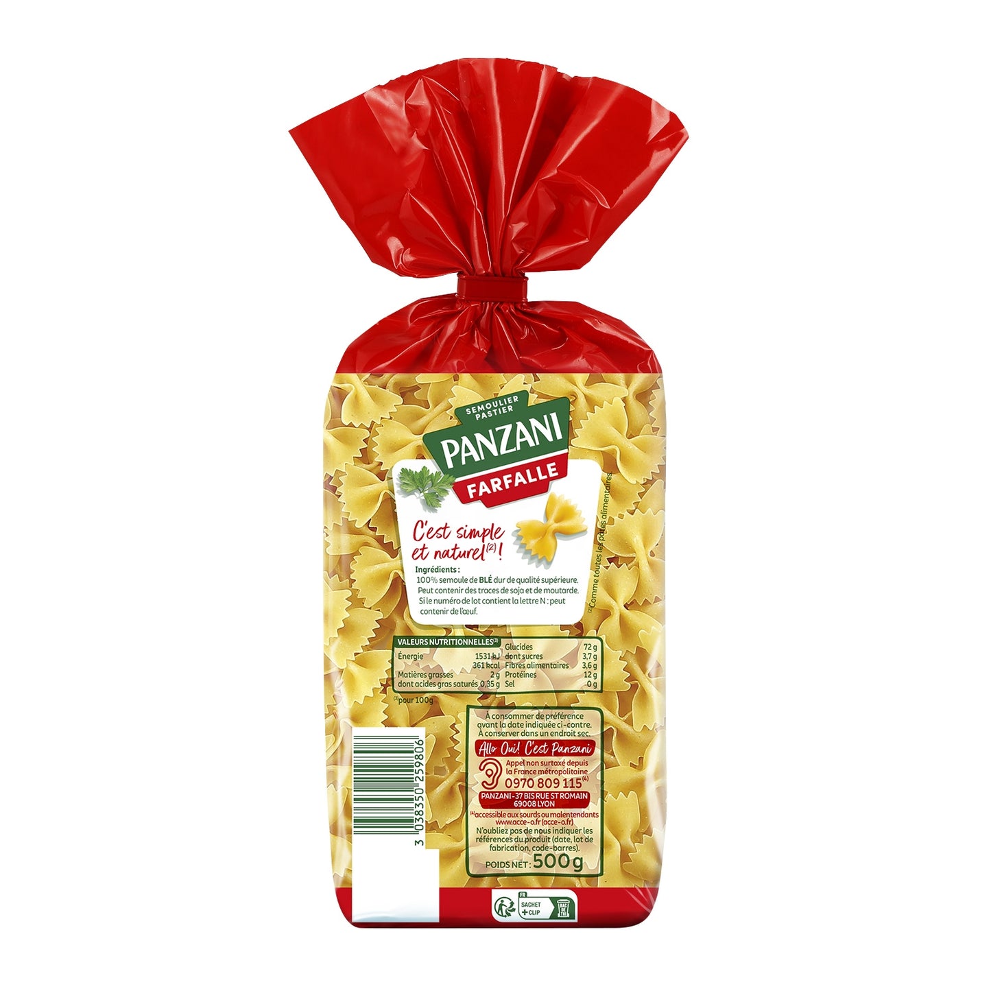 Pâtes farfalle PANZANI 