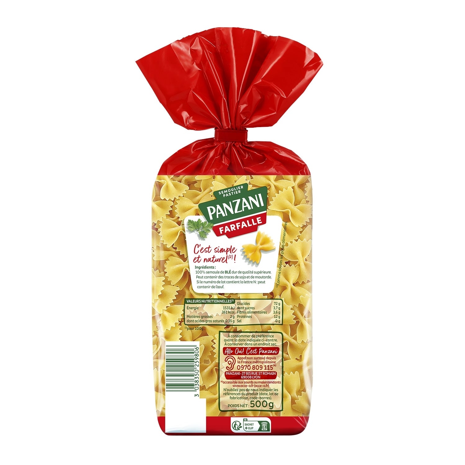 Pâtes farfalle PANZANI 