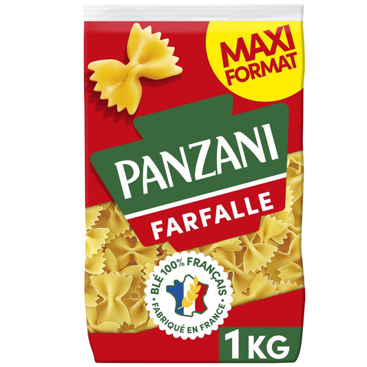 Pâtes Farfalle Fantaisie PANZANI le paquet de 1kg