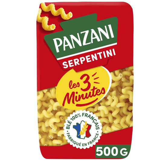 Pâtes Serpentini les 3 Minutes PANZANI le paquet de 500g