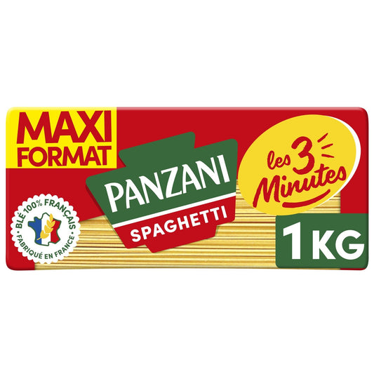 Pâtes Spaghetti les 3 Minutes PANZANI le paquet de 1kg