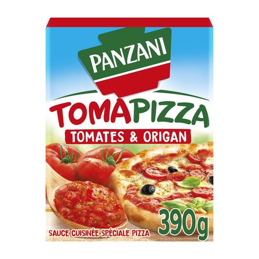 Sauce Tomates Cuisinées pour Pizza Tomapizza PANZANI la brique de 390g