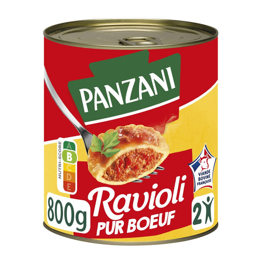 Plat Familial Ravioli Pur Bœuf PANZANI la boite de 800g