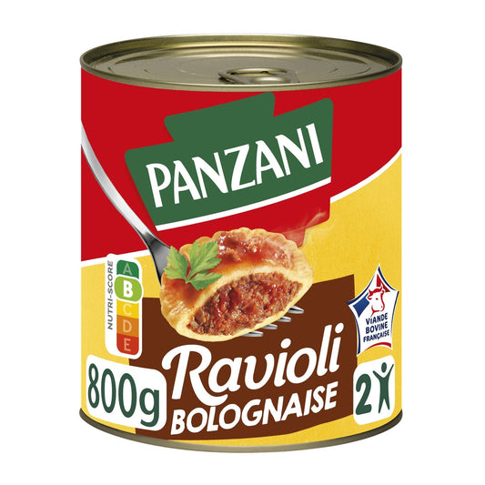 Plat Familial Ravioli Bolognaise PANZANI la boite de 800g