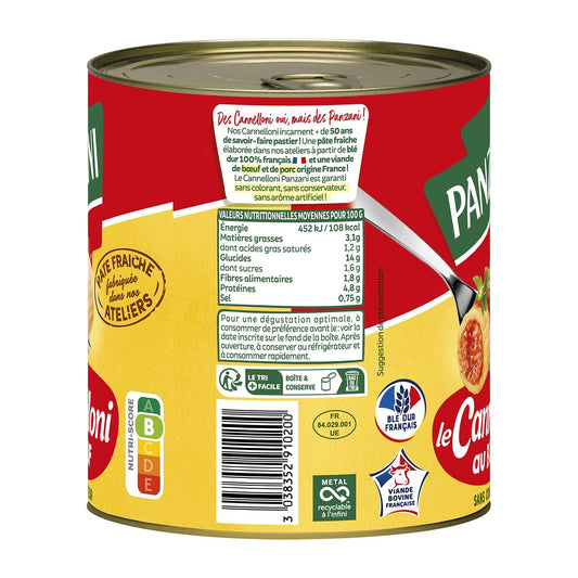 PANZANI Pure Beef Cannelloni Family Dish