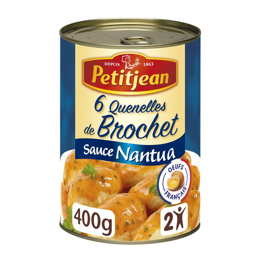 Plat Individuel Quenelles de Brochet PETIT JEAN la boite de 400g