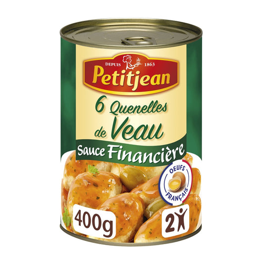 Plat Individuel Quenelles de Veau PETIT JEAN la boite de 400g