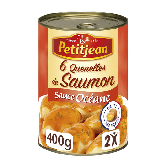 Plat Individuel Quenelles de Saumon PETIT JEAN la boîte de 400g