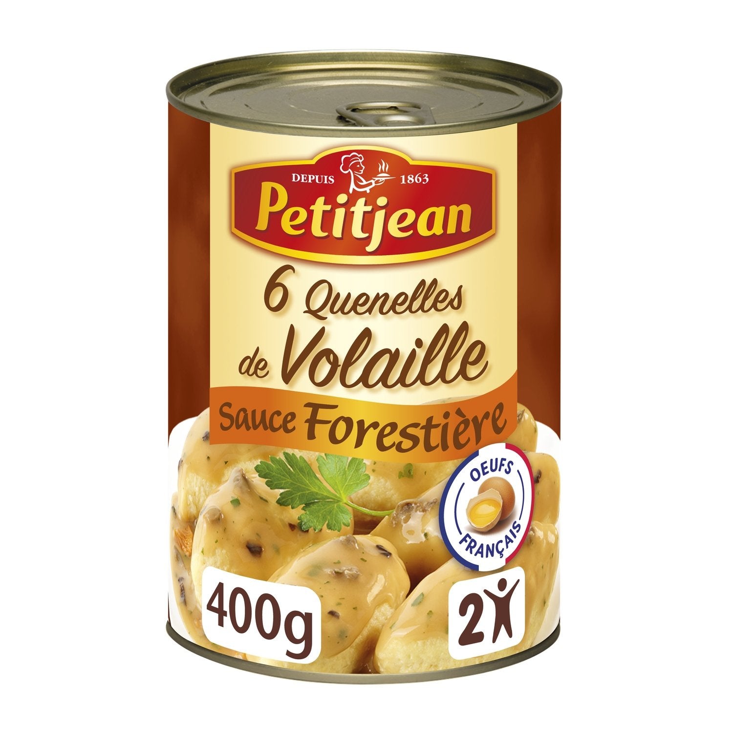 Plat Individuel Quenelles de Volaille PETIT JEAN la boite de 400g