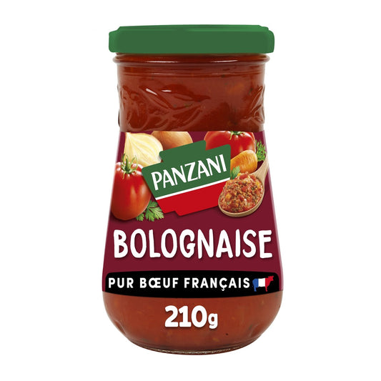 Sauce Bolognaise Pur Bœuf PANZANI le pot de 210g