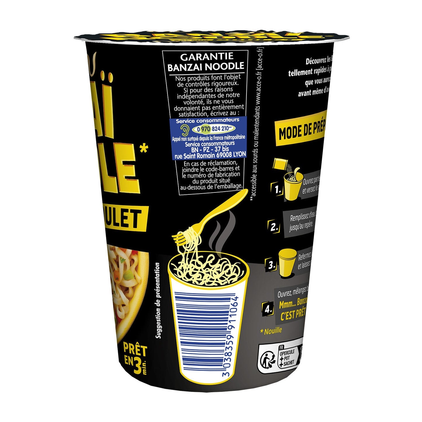 BANZAI NOODLE Chicken Flavor Pasta