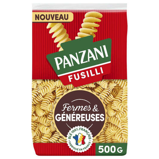 Pâtes Fusilli Fermes et Généreuses PANZANI le paquet de 500g