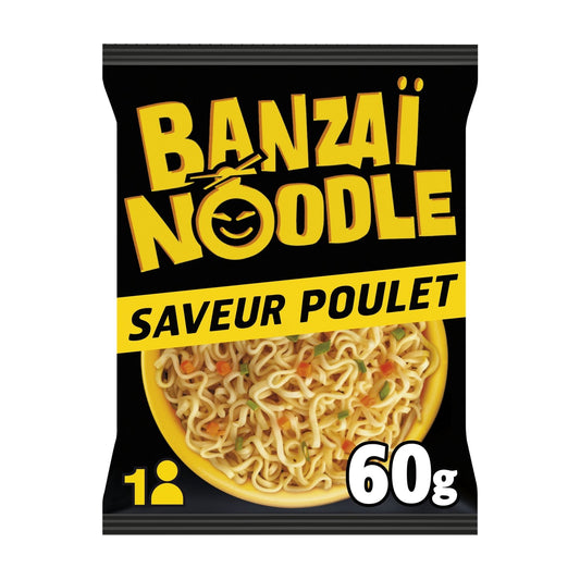 Nouilles au Poulet BANZAI le paquet de 60g