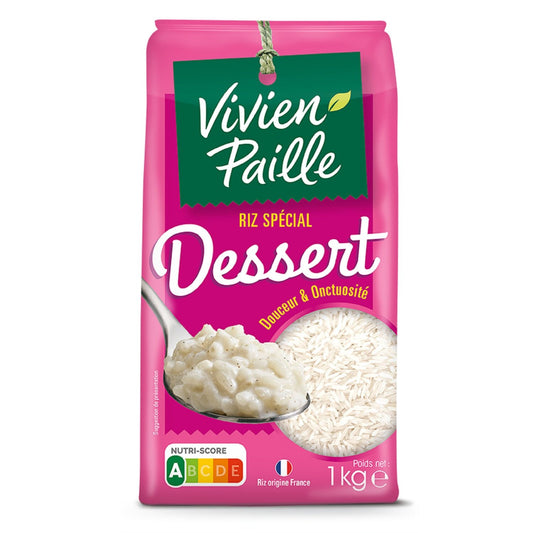 Riz Rond Spécial Dessert VIVIEN PAILLE le paquet de 1 kg