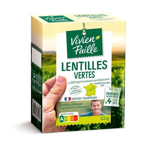 Lentilles Vertes VIVIEN PAILLE les 4 sachets de 125 g