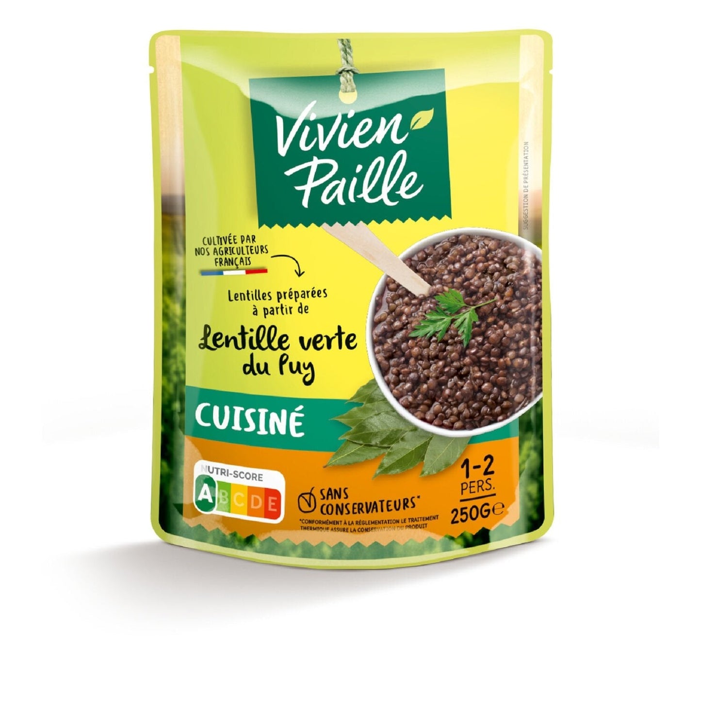 [ANTI-GASPILLAGE] Légume Cuisiné Lentilles Verte VIVIEN PAILLE - Date de durabilité minimale : 01/2026