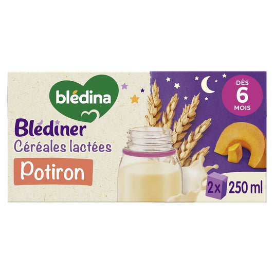 Baby Milk and Cereal for Evenings From 6 Months Pumpkin Flavor Blédiner BLEDINA