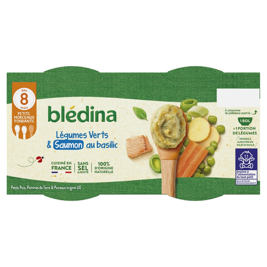 Baby Dish From 8 Months BLEDINA Small Vegetable Casseroles with Salmon