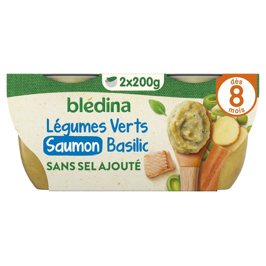 Baby Dish From 8 Months BLEDINA Small Vegetable Casseroles with Salmon