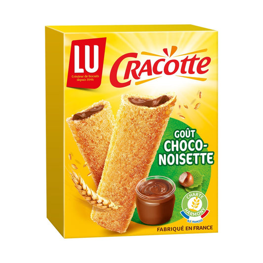 Biscottes Fourrés Choco Noisette Cracotte LU La boîte de 216g