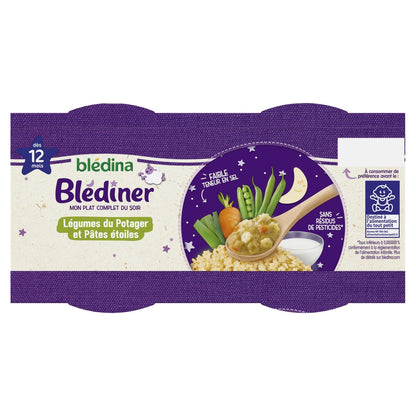 Plat Bébé du Soir Dès 12 Mois Légumes et Pâtes Blédiner BLEDINA