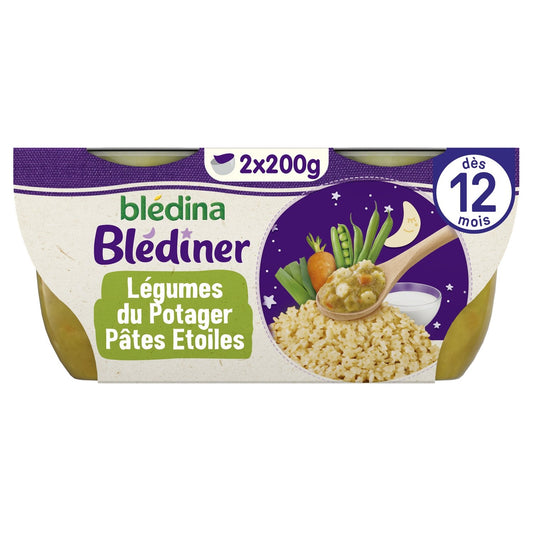Baby Evening Meal From 12 Months Vegetables and Pasta Blédiner BLEDINA