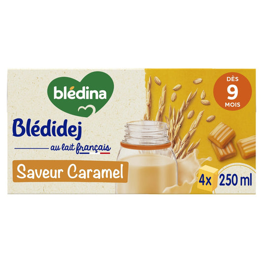 Céréales Bébé Dès 9 Mois Saveur Caramel Blédidej BLEDINA la boîte de 4 briques de 250ml