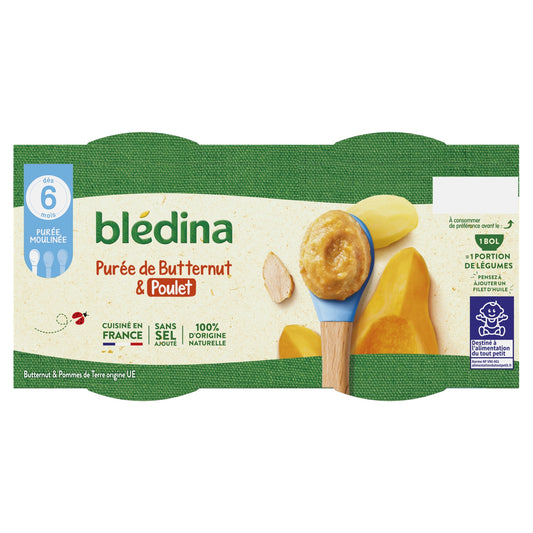 Baby Meal From 6 Months, BLEDINA Butternut Chicken Purée