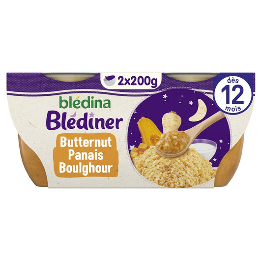 Baby Meal for 12 Months and Older: Vegetables, Butternut Squash, Parsnip, Bulgur, Blédiner, BLEDINA