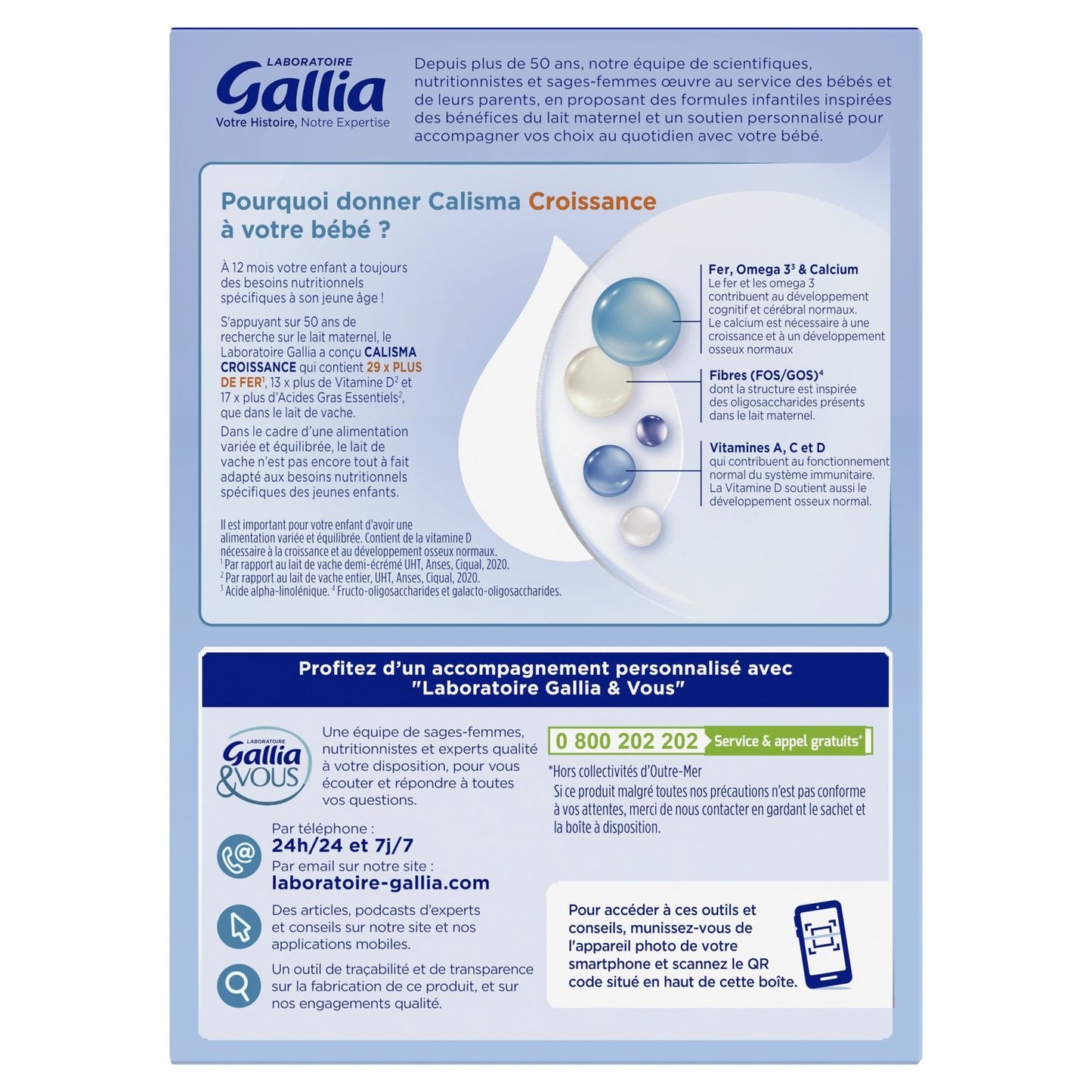 Calisma Croissance GALLIA Powdered Baby Milk for Growth 3rd Age From 12 Months
