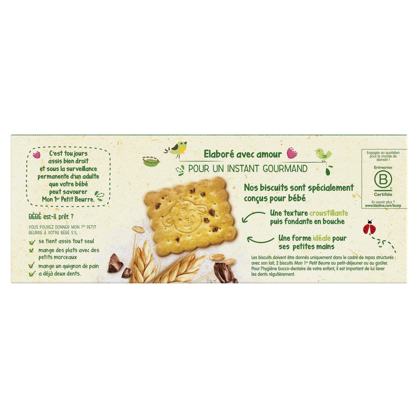 Baby Biscuits from 12 Months Petit Beurre Chocolate Chip BLEDINA