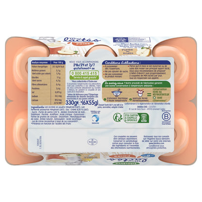 Dessert Lacté Bébé Dès 6 Mois Poire Mini Lactés BLEDINA