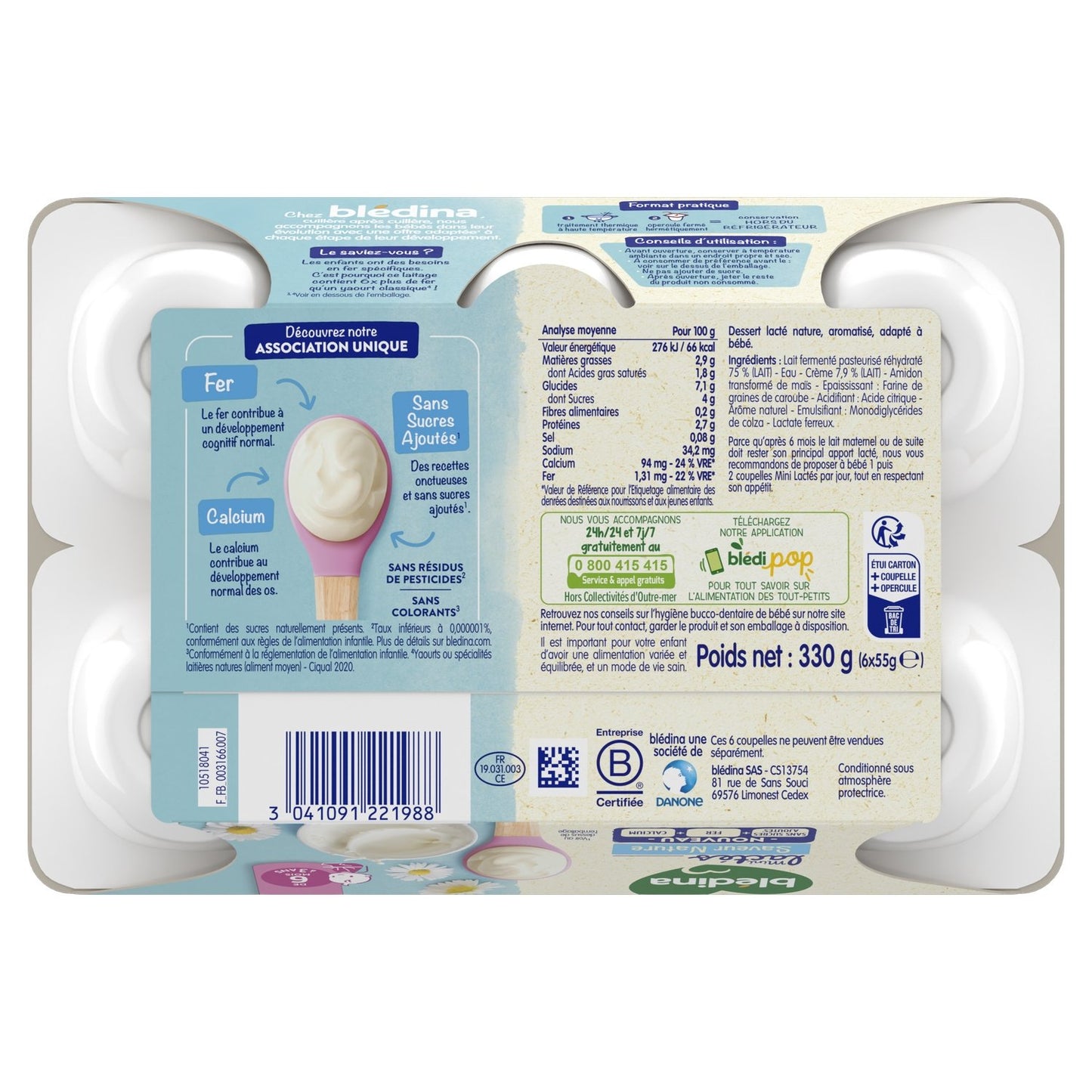 Baby Dairy Dessert From 6 Months Old Mini Dairy BLEDINA