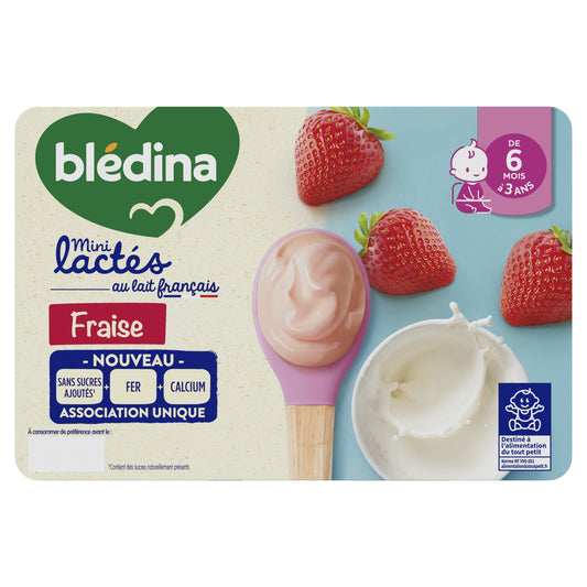 Baby Dairy Dessert From 6 Months Strawberry Mini Dairy BLEDINA