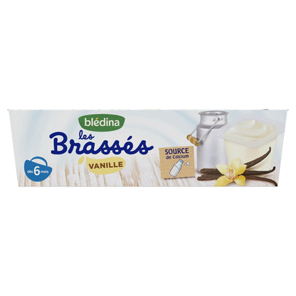 Dessert Lacté Bébé Dès 6 Mois à la Vanille les Brassés BLEDINA