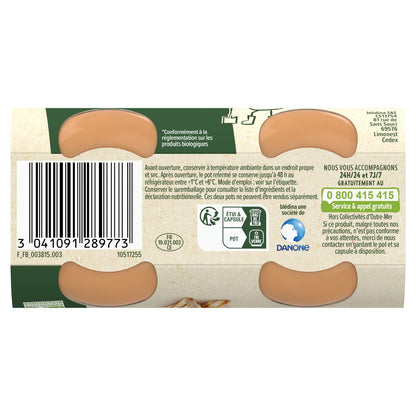 Baby Meal From 6 Months Carrots Peas Farm Chicken Les Récoltes Bio BLEDINA