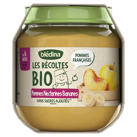 Baby Compote From 6 Months Apples Nectarines Bananas Les Récoltes Bio BLEDINA