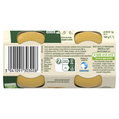 Baby Compote From 6 Months Apples Nectarines Bananas Les Récoltes Bio BLEDINA