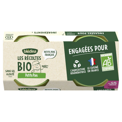 Baby Dish From 4 to 6 Months Peas Les R[eacute]coltes Bio BLEDINA