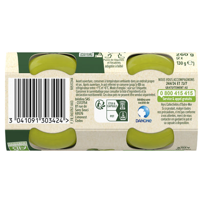 Baby Meal From 4 to 6 Months Broccoli Potatoes Les Récoltes Bio BLEDINA