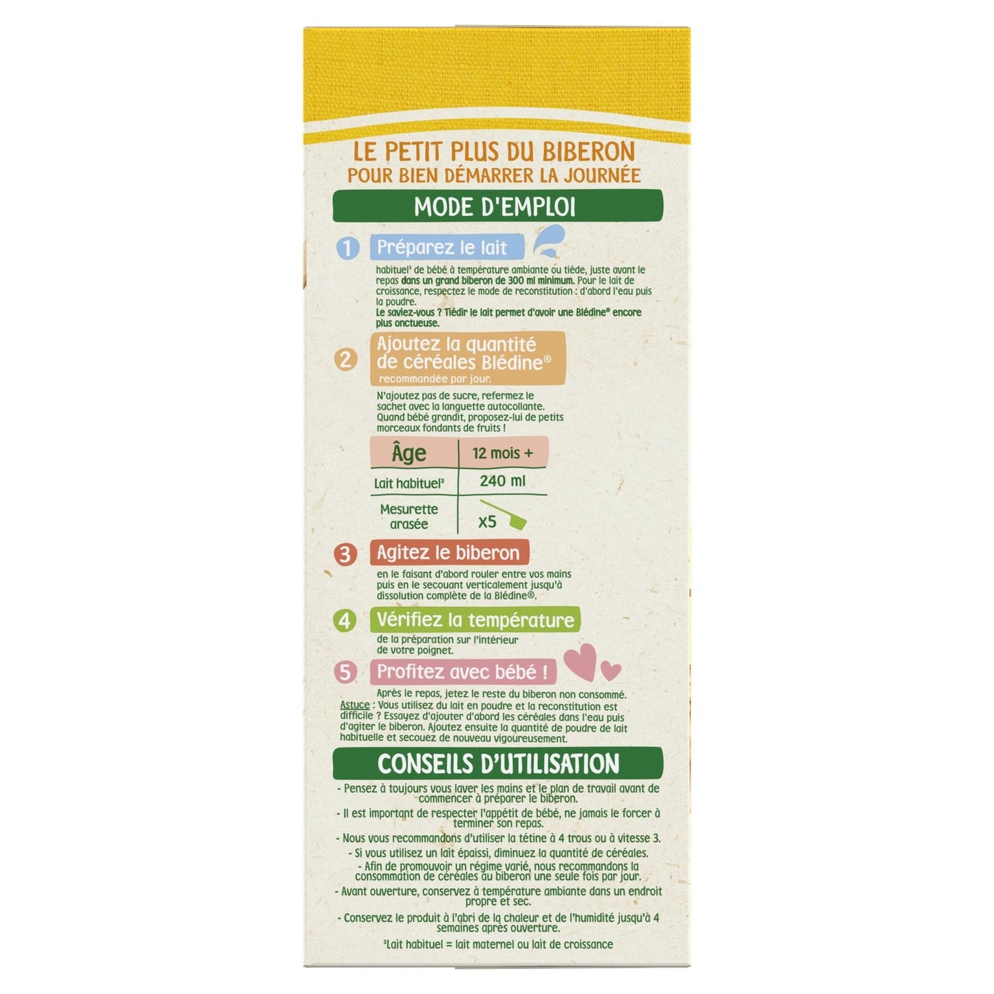 Baby Cereals From 12 Months Vanilla Flavor Growth Blédine BLEDINA