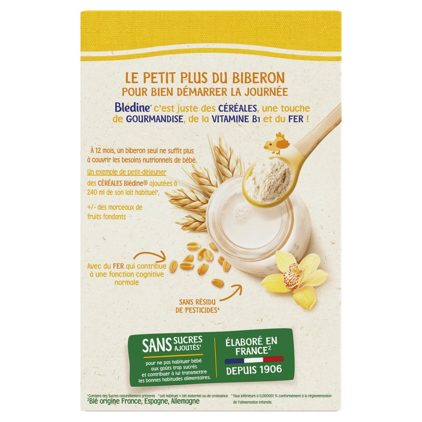 Baby Cereals From 12 Months Vanilla Flavor Growth Blédine BLEDINA