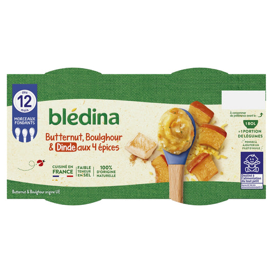 Plat Bébé Dès 12 Mois Butternut Boulghour Dinde Idées de Maman BLEDINA